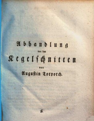 Abhandlung von den Kegelschnitten