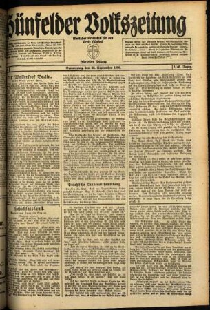 Ausgabe vom Donnerstag, den 23. September 1920.