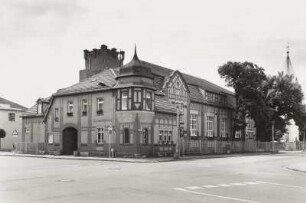 Torgau, Leipziger Wall 16/Ecke Spitalstraße. Friedrich-Ludwig-Jahn-Turnhalle (um 1900). Eckansicht