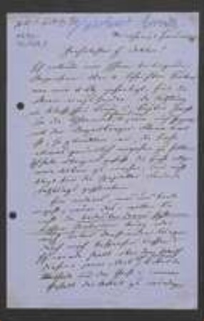 Brief von Ludwig Molendo und Paul Günther Lorentz an Unbekannt