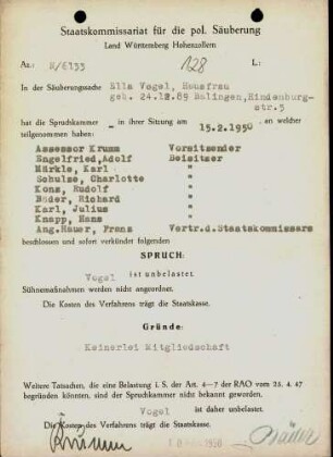 Vogel, Ella