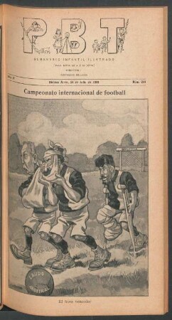Campeonato internacional de football - [Caricatura] : El team vencedor