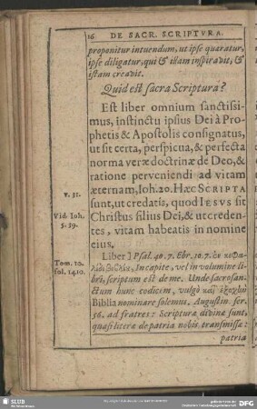 [De Sacra Scriptura]