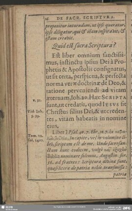 [De Sacra Scriptura]