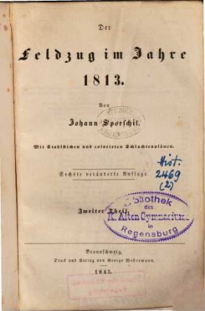Der Feldzug im Jahre 1813, 2
