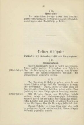 Dritter Abschnitt. Thätigkeit des Gewerbegerichts als Einigungsamt