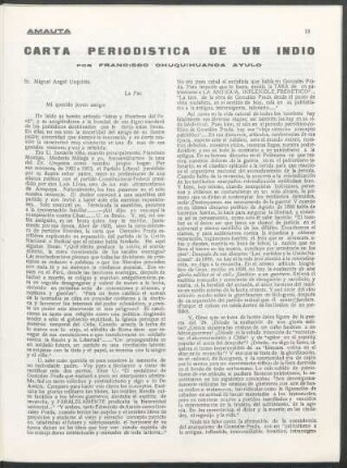 Carta periodística de un indio