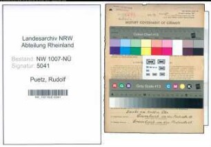 Entnazifizierung Rudolf Puetz , geb. 15.09.1907 (Schlosser)