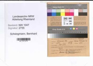 Entnazifizierung Bernhard Schwegmann , geb. 25.01.1895 (Lehrer)