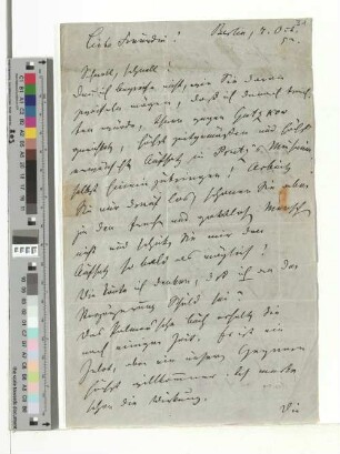 Brief an Johanna Goldschmidt