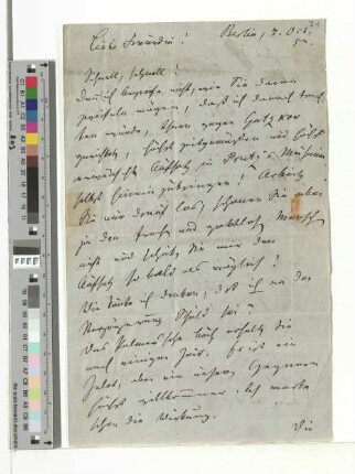Brief an Johanna Goldschmidt