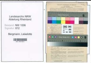 Entnazifizierung Lieselotte Bergmann , geb. 10.08.1913 ()