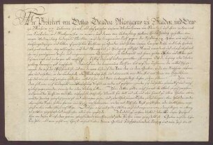 Markgraf Philibert von Baden-Baden entscheidet Grenzstreitigkeiten zwischen den Gemeinden Steinbach und Leiberstung