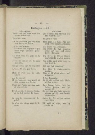 Dialogue LXXII. L'ingratitude. Der Undank.