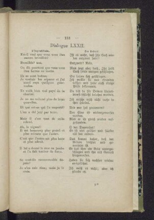 Dialogue LXXII. L'ingratitude. Der Undank.