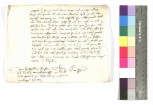 Schreiben Graf Kraft von Hohenlohe an Karl, Markgraf von Baden.