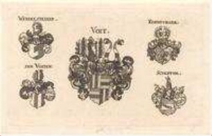 Wappen der Wendelsteiner, Kornburger, Voiten, Voit (!) und Schopper
