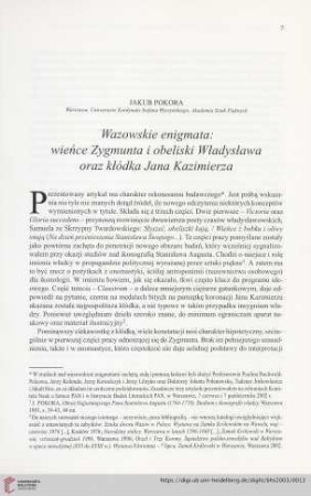 65: Wazowskie enigmata: wieńce Zygmunta i obeliski Władysława oraz kłódka Jana Kazimierza