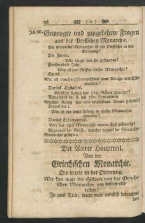 Der Vierte Hauptteil. Von der griechischen Monarchie.