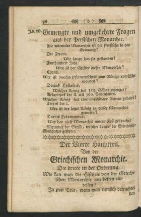 Der Vierte Hauptteil. Von der griechischen Monarchie.