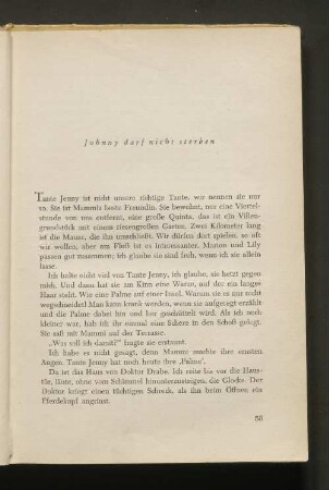 Johnny darf nicht sterben