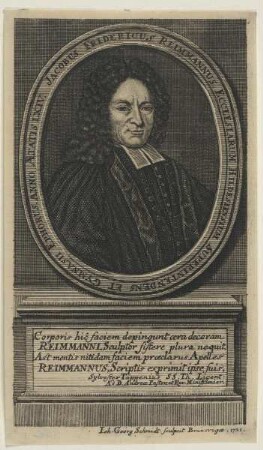 Bildnis des Jacob Friedrich Reimmann