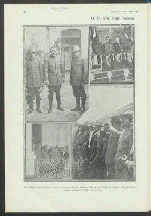 El sr. gral. Pablo González en su reciente viaje a Toluca - [Fotografías]