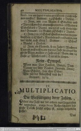 IV. Multiplicatio
