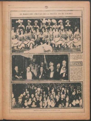 El baile del Círculo de la Prensa en el Coliseo