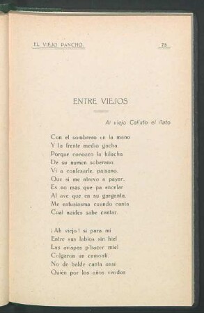 Entre viejos : Al viejo Calixto El Ñato