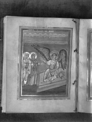 Sakramentar aus Sankt Alban — Die Frauen am Grabe, Folio 84 verso