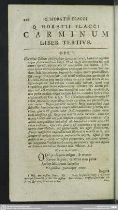 Q. Horatii Flacci Carminum Liber Tertius