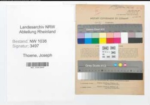 Entnazifizierung Joseph Thoene , geb. 21.04.1877 (Beamter)