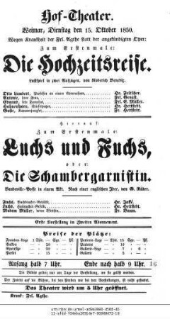 Die Hochzeitsreise