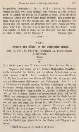 287-304 "Binden und Lösen" in der altsyrischen Kirche : Schluß