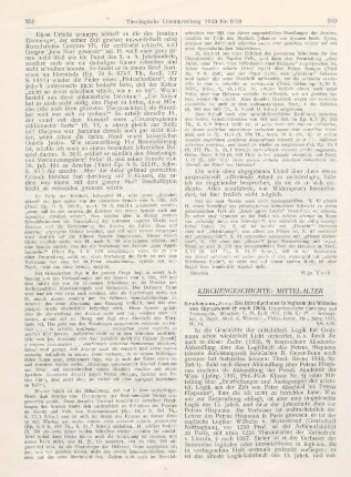 260-261 [Rezension] Guilelmus de Shyreswood, Die Introductiones in logicam des Wilhelm von Shyreswood