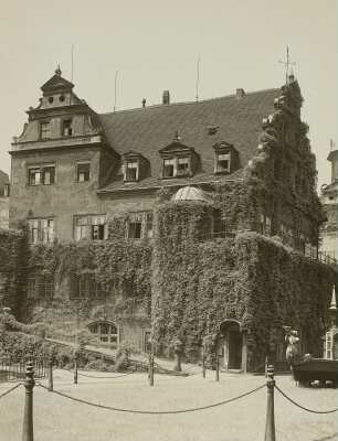Dresden, Residenzschloss : Dresden-Altstadt. Residenzschloss. Kanzleihaus im Stallhof. Ansicht von Osten