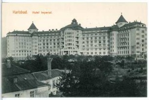 Karlsbad. Hotel Imperial (1912) : Karlsbad. Hotel Imperial (1910-1912; Ernest Hébrard). Ansicht der Westseite mit Café Helenenhof