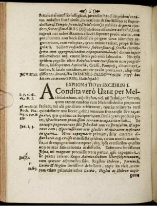Expugnatio et excidium I.
