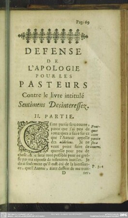 II. Partie