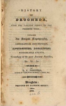 History of Drogheda : from the earliest period to the present time