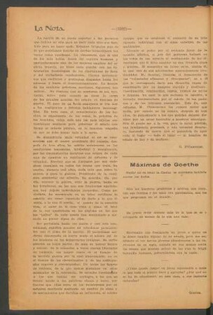 Máximas de Goethe