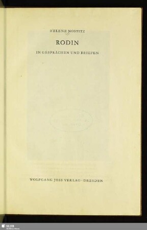 Rodin : in Gesprächen und Briefen