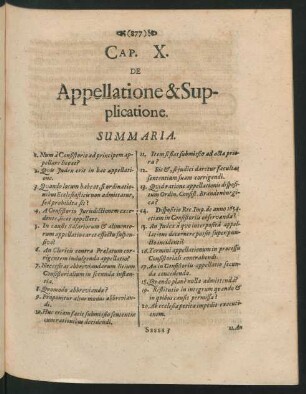 Cap. X. De Appellatione & Supplicatione.