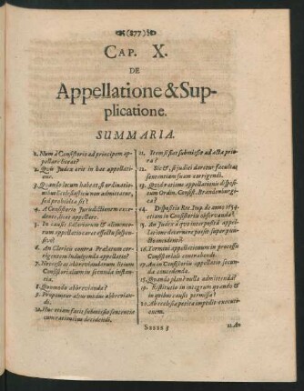 Cap. X. De Appellatione & Supplicatione.