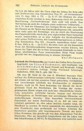 102-103 [Rezension] Prozeß- und Strafrecht