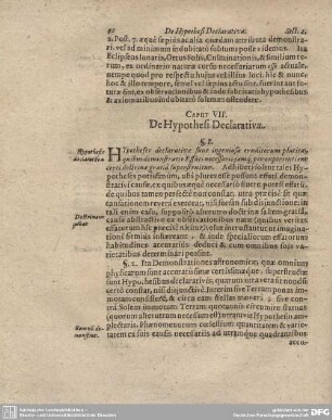 Caput VII. De Hypothesi Declarativa.