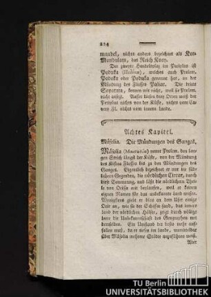 Achtes Kapitel. Mäsolia. Die Mündungen des Ganges.