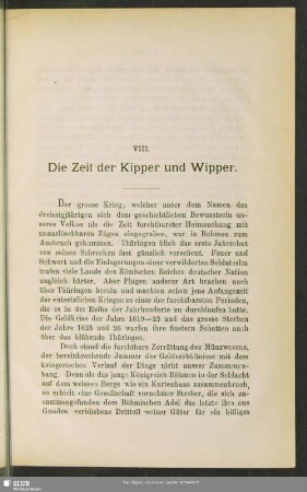 VIII. Die Zeit der Kipper und Wipper