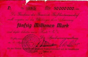 Fünfzig Millionen Mark
